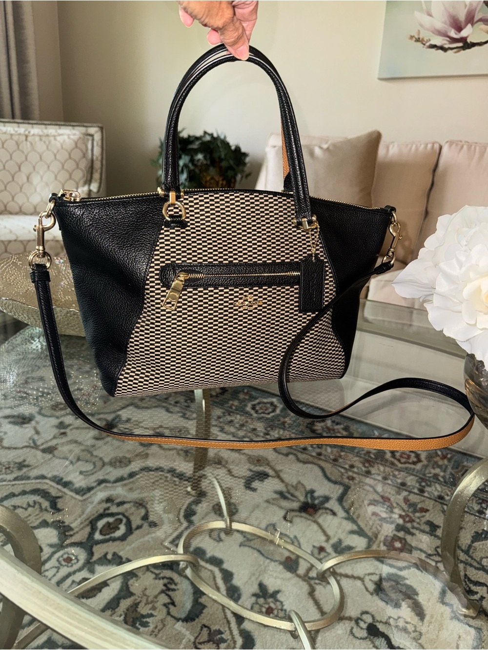 Coach Prairie Satchel in Legacy Jacquard And Black Leather C1881-29848. - Picture 5 of 16
